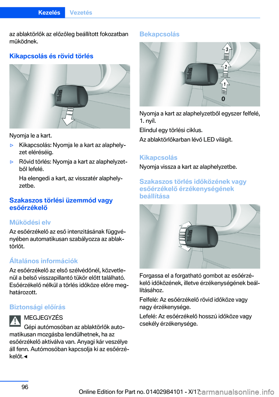 BMW 3 SERIES 2018  Kezelési útmutató (in Hungarian) �a�z� �a�b�l�a�k�t�