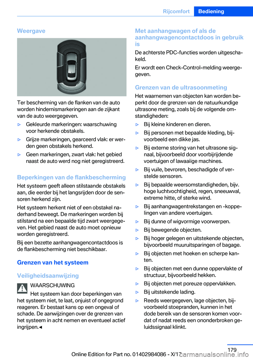 BMW 3 SERIES 2018  Instructieboekjes (in Dutch) �W�e�e�r�g�a�v�e
�T�e�r� �b�e�s�c�h�e�r�m�i�n�g� �v�a�n� �d�e� �f�l�a�n�k�e�n� �v�a�n� �d�e� �a�u�t�o
�w�o�r�d�e�n� �h�i�n�d�e�r�n�i�s�m�a�r�k�e�r�i�n�g�e�n� �a�a�n� �d�e� �z�i�j�k�a�n�t
�v�a�n� �d�e�