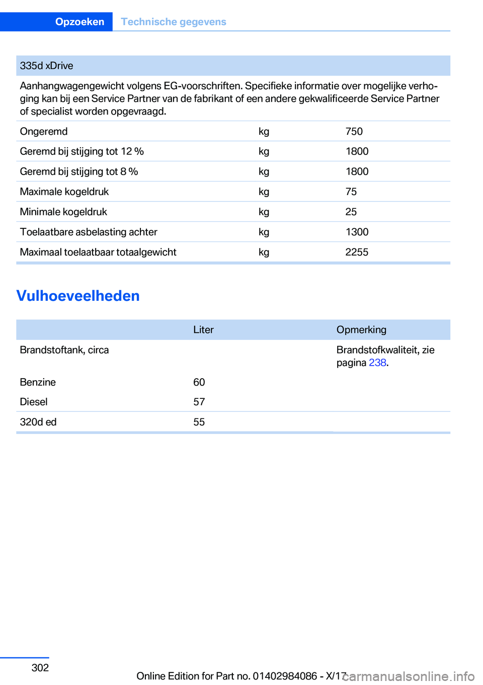 BMW 3 SERIES 2018  Instructieboekjes (in Dutch) �3�3�5�d� �x�D�r�i�v�e�A�a�n�h�a�n�g�w�a�g�e�n�g�e�w�i�c�h�t� �v�o�l�g�e�n�s� �E�G�-�v�o�o�r�s�c�h�r�i�f�t�e�n�.� �S�p�e�c�i�f�i�e�k�e� �i�n�f�o�r�m�a�t�i�e� �o�v�e�r� �m�o�g�e�l�i�j�k�e� �v�e�r�h�oj
