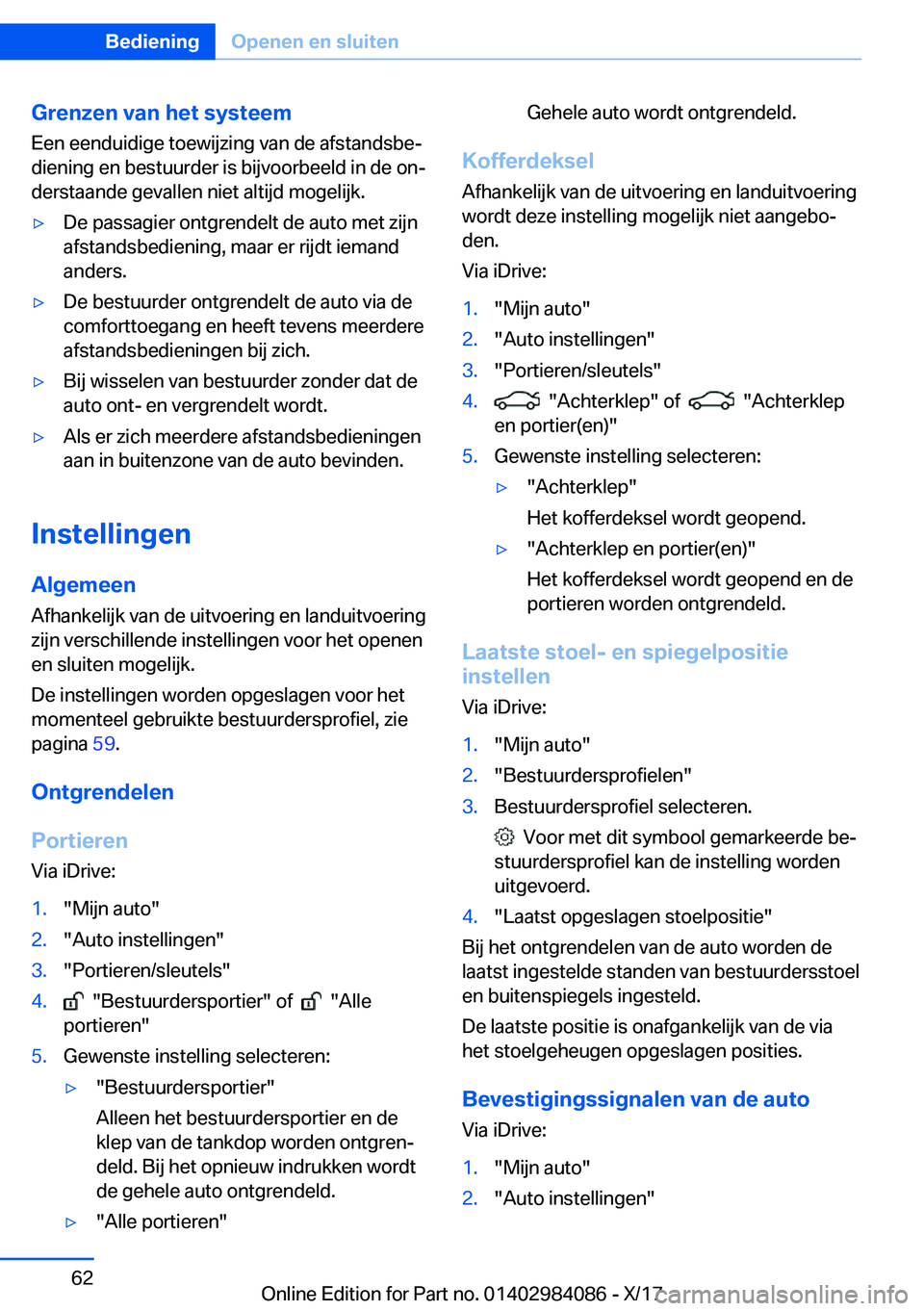 BMW 3 SERIES 2018  Instructieboekjes (in Dutch) �G�r�e�n�z�e�n��v�a�n��h�e�t��s�y�s�t�e�e�m
�E�e�n� �e�e�n�d�u�i�d�i�g�e� �t�o�e�w�i�j�z�i�n�g� �v�a�n� �d�e� �a�f�s�t�a�n�d�s�b�ej
�d�i�e�n�i�n�g� �e�n� �b�e�s�t�u�u�r�d�e�r� �i�s� �b�i�j�v�o�o�r