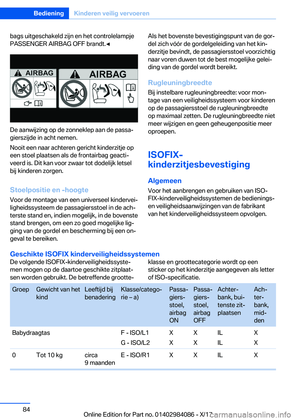 BMW 3 SERIES 2018  Instructieboekjes (in Dutch) �b�a�g�s� �u�i�t�g�e�s�c�h�a�k�e�l�d� �z�i�j�n� �e�n� �h�e�t� �c�o�n�t�r�o�l�e�l�a�m�p�j�e�P�A�S�S�E�N�G�E�R� �A�I�R�B�A�G� �O�F�F� �b�r�a�n�d�t�.'