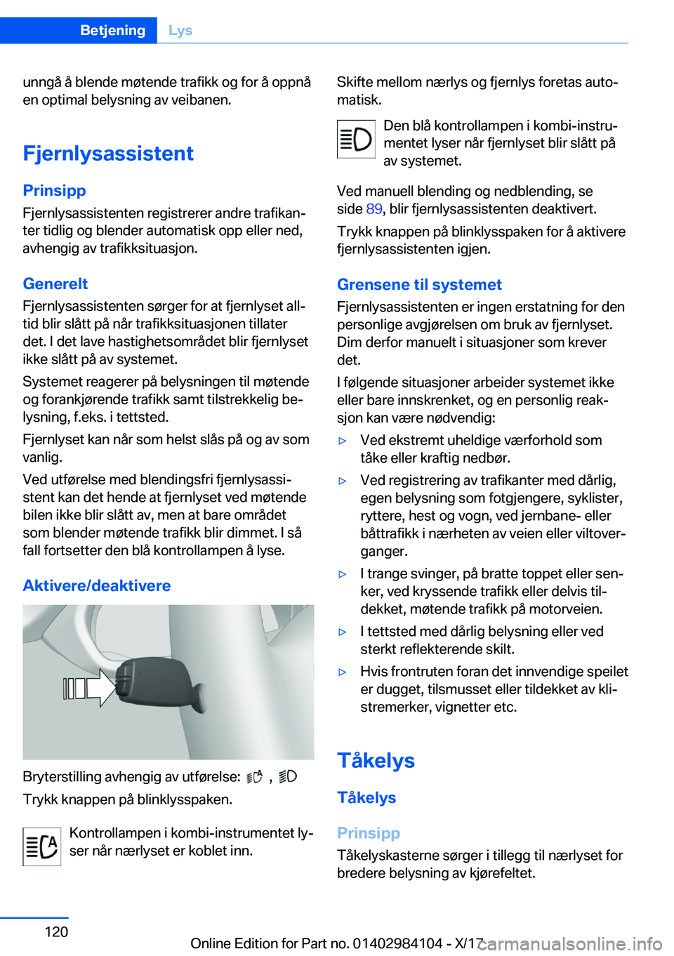 BMW 3 SERIES 2018  InstruksjonsbØker (in Norwegian) �u�n�n�g�å� �å� �b�l�e�n�d�e� �m�