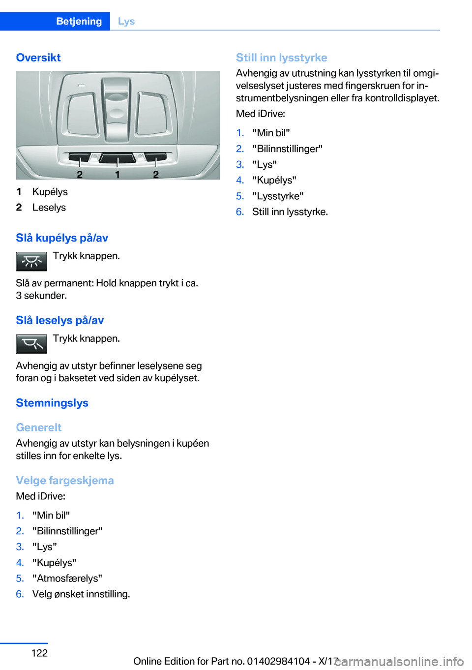 BMW 3 SERIES 2018  InstruksjonsbØker (in Norwegian) �O�v�e�r�s�i�k�t�1�K�u�p�