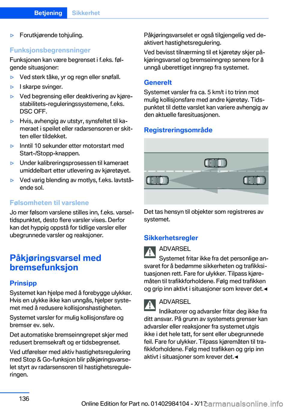 BMW 3 SERIES 2018  InstruksjonsbØker (in Norwegian) 'y�F�o�r�u�t�k�j�