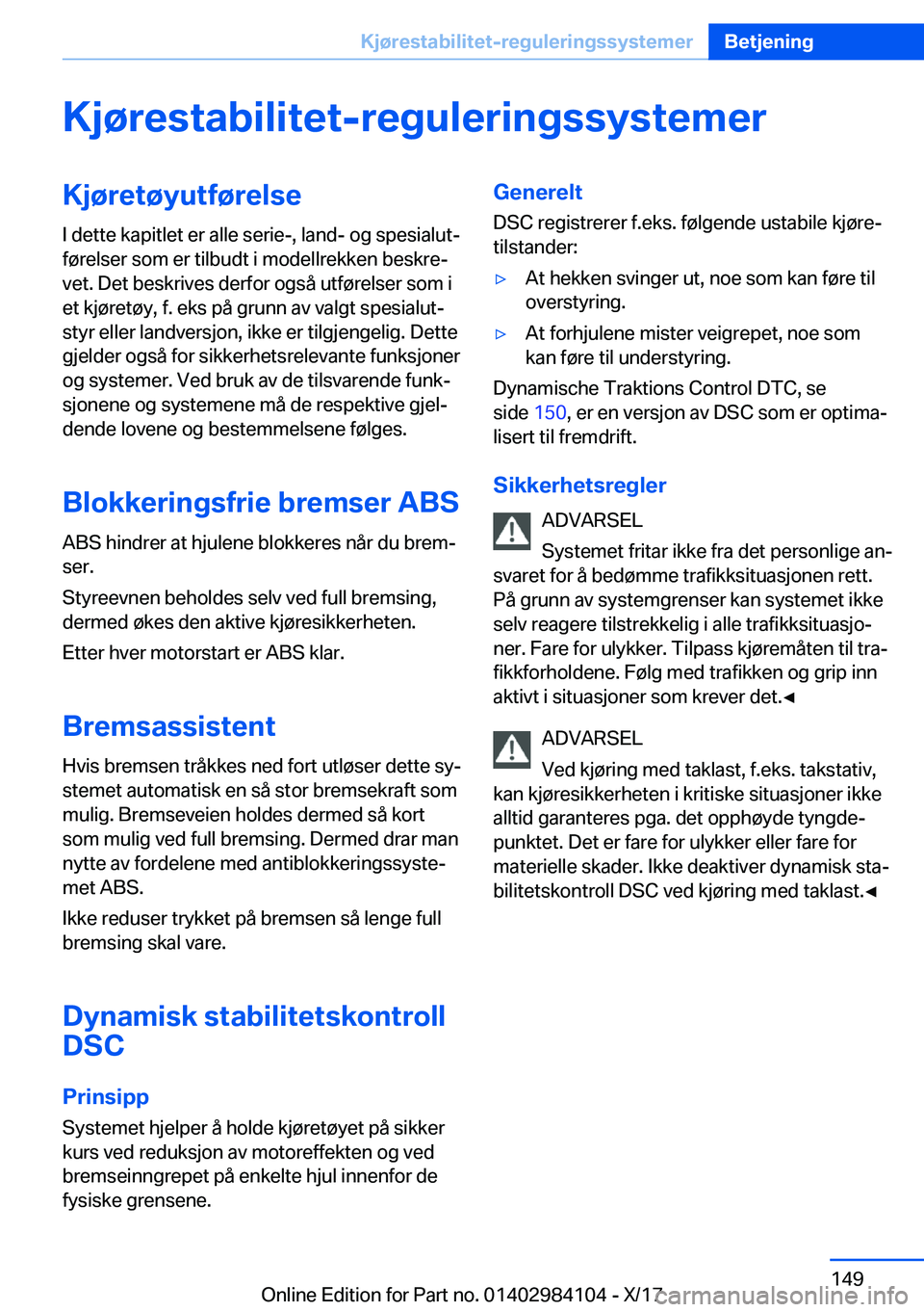 BMW 3 SERIES 2018  InstruksjonsbØker (in Norwegian) �K�j�