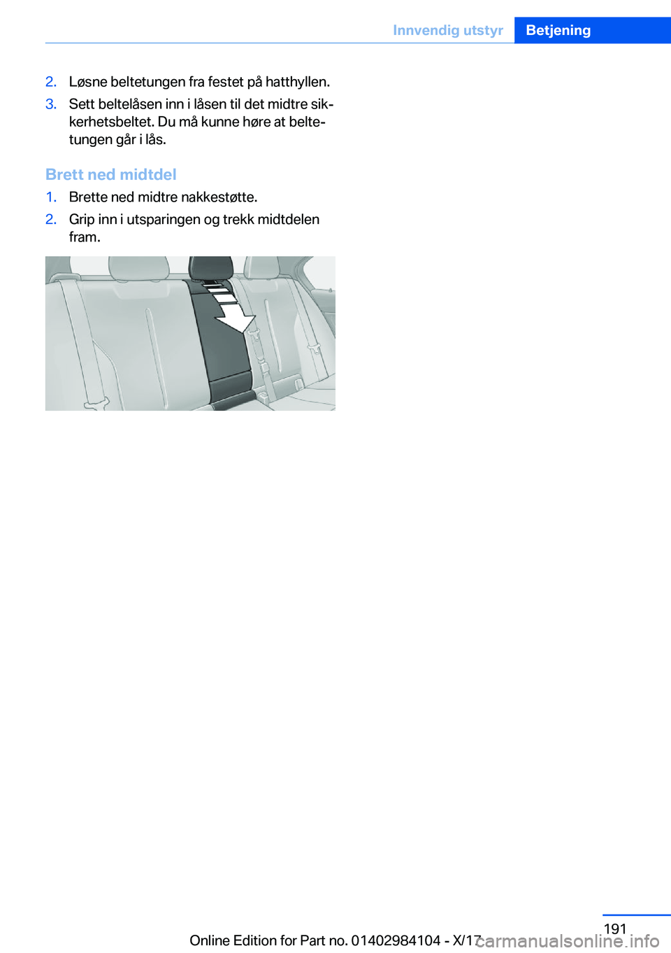 BMW 3 SERIES 2018  InstruksjonsbØker (in Norwegian) �2�.�L�