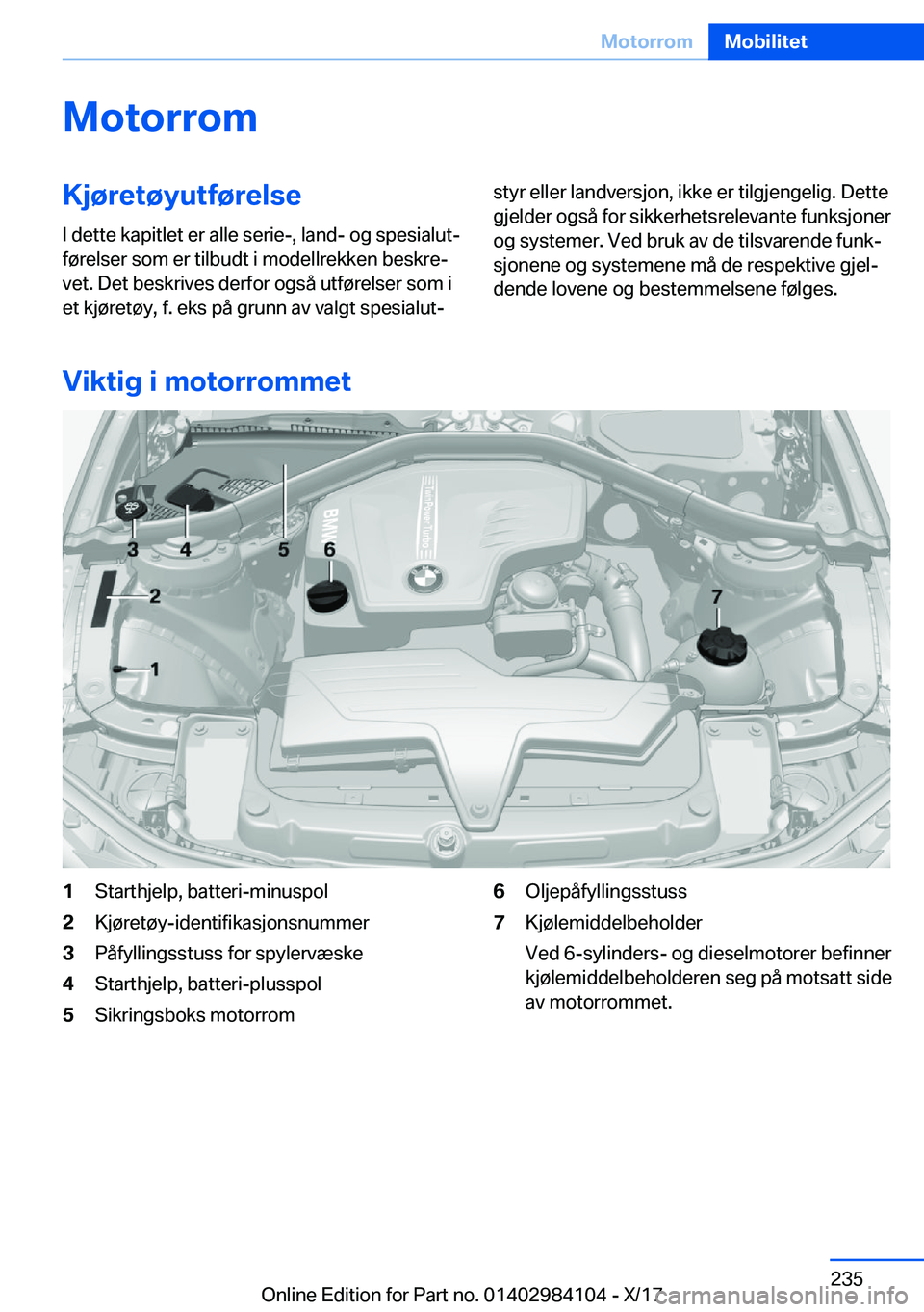 BMW 3 SERIES 2018  InstruksjonsbØker (in Norwegian) �M�o�t�o�r�r�o�m�K�j�