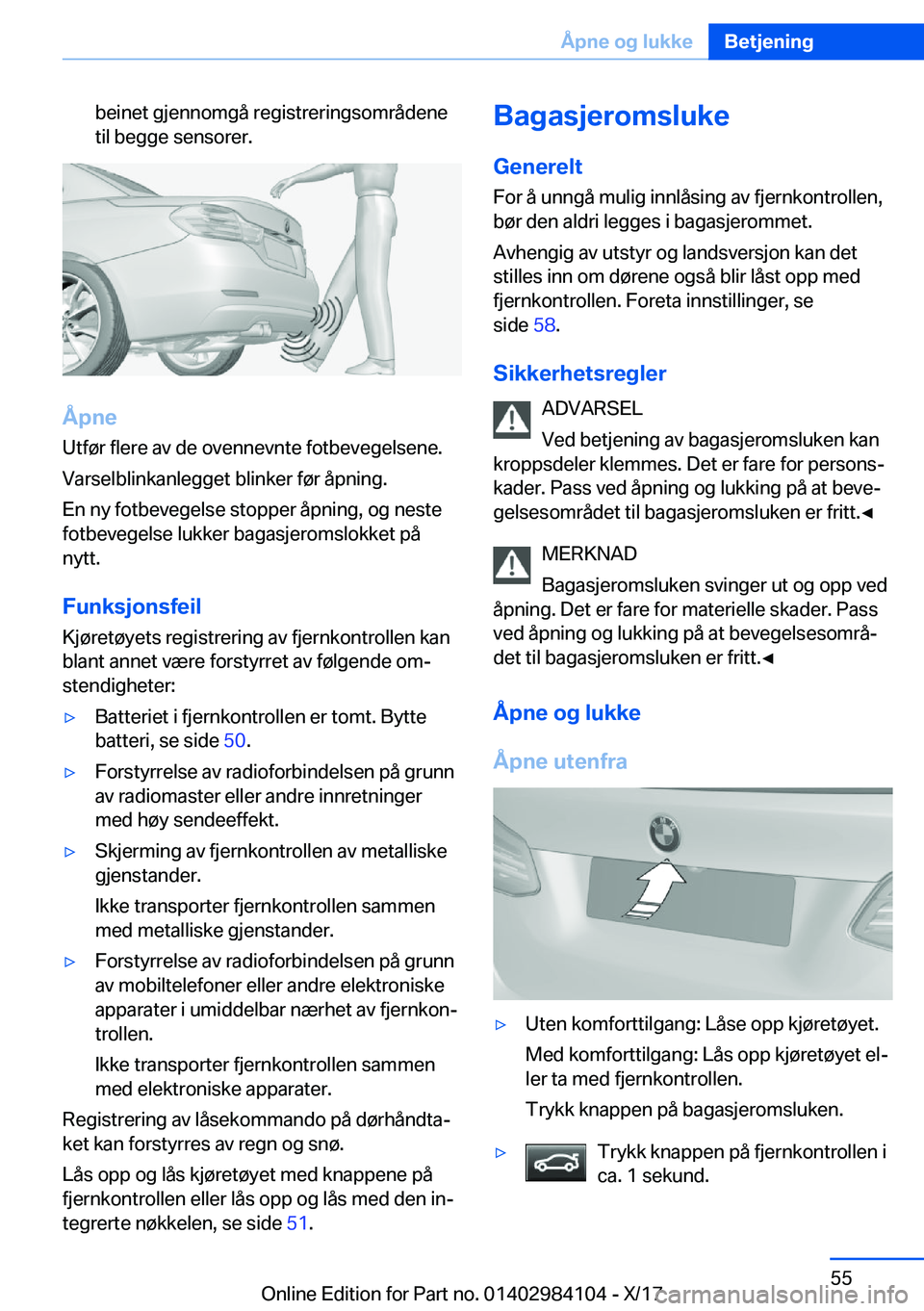 BMW 3 SERIES 2018  InstruksjonsbØker (in Norwegian) �b�e�i�n�e�t� �g�j�e�n�n�o�m�g�å� �r�e�g�i�s�t�r�e�r�i�n�g�s�o�m�r�å�d�e�n�e
�t�i�l� �b�e�g�g�e� �s�e�n�s�o�r�e�r�.
�