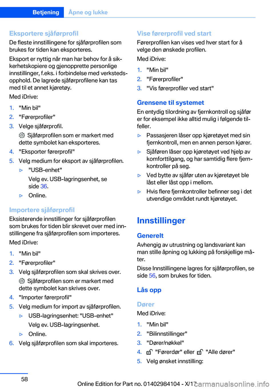BMW 3 SERIES 2018  InstruksjonsbØker (in Norwegian) �E�k�s�p�o�r�t�e�r�e��s�j�å�f�
