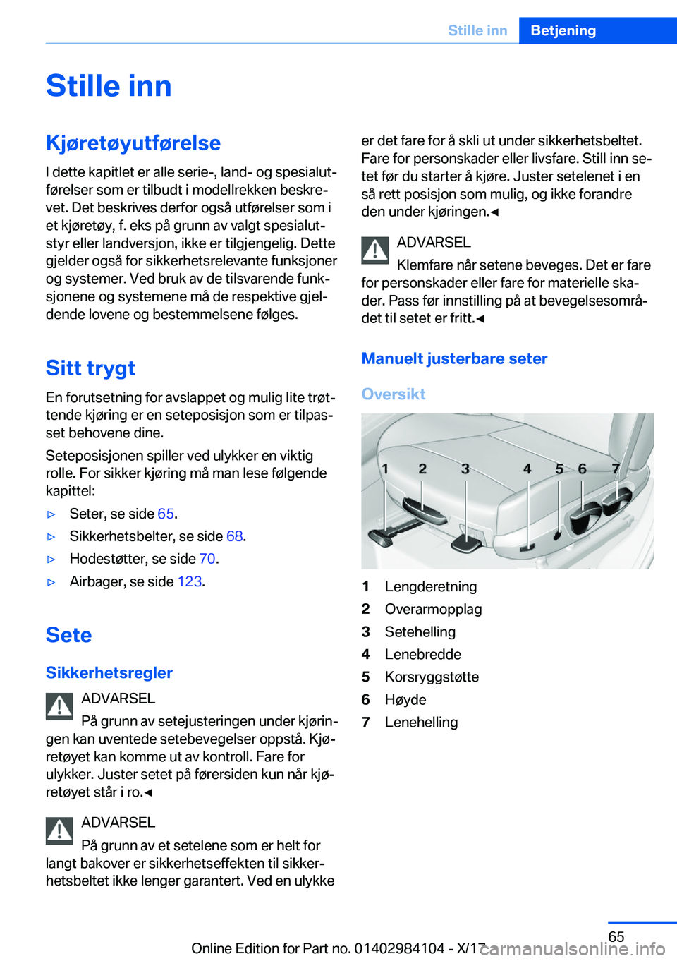 BMW 3 SERIES 2018  InstruksjonsbØker (in Norwegian) �S�t�i�l�l�e��i�n�n�K�j�