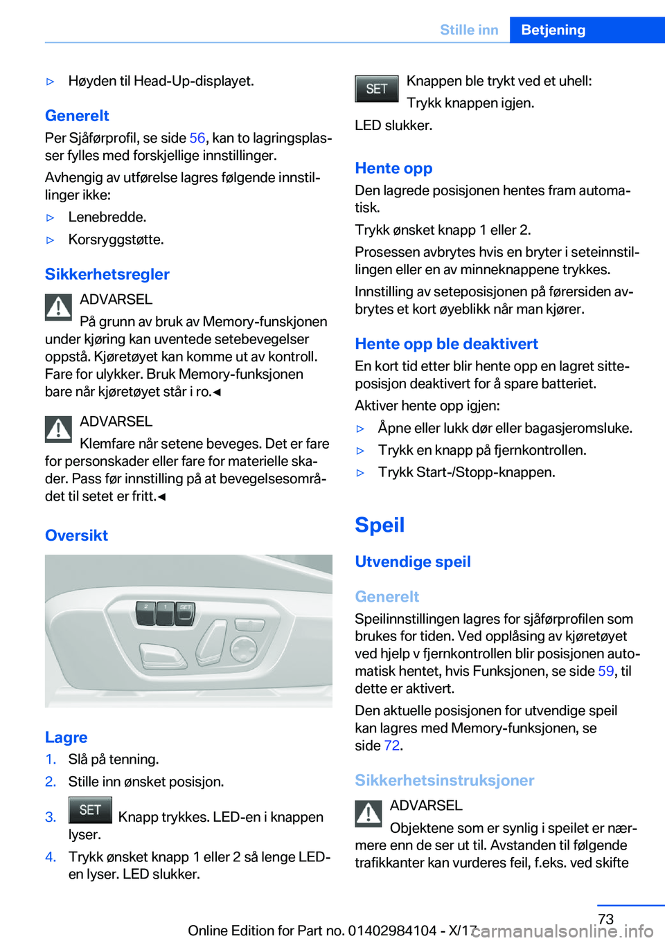 BMW 3 SERIES 2018  InstruksjonsbØker (in Norwegian) 'y�H�