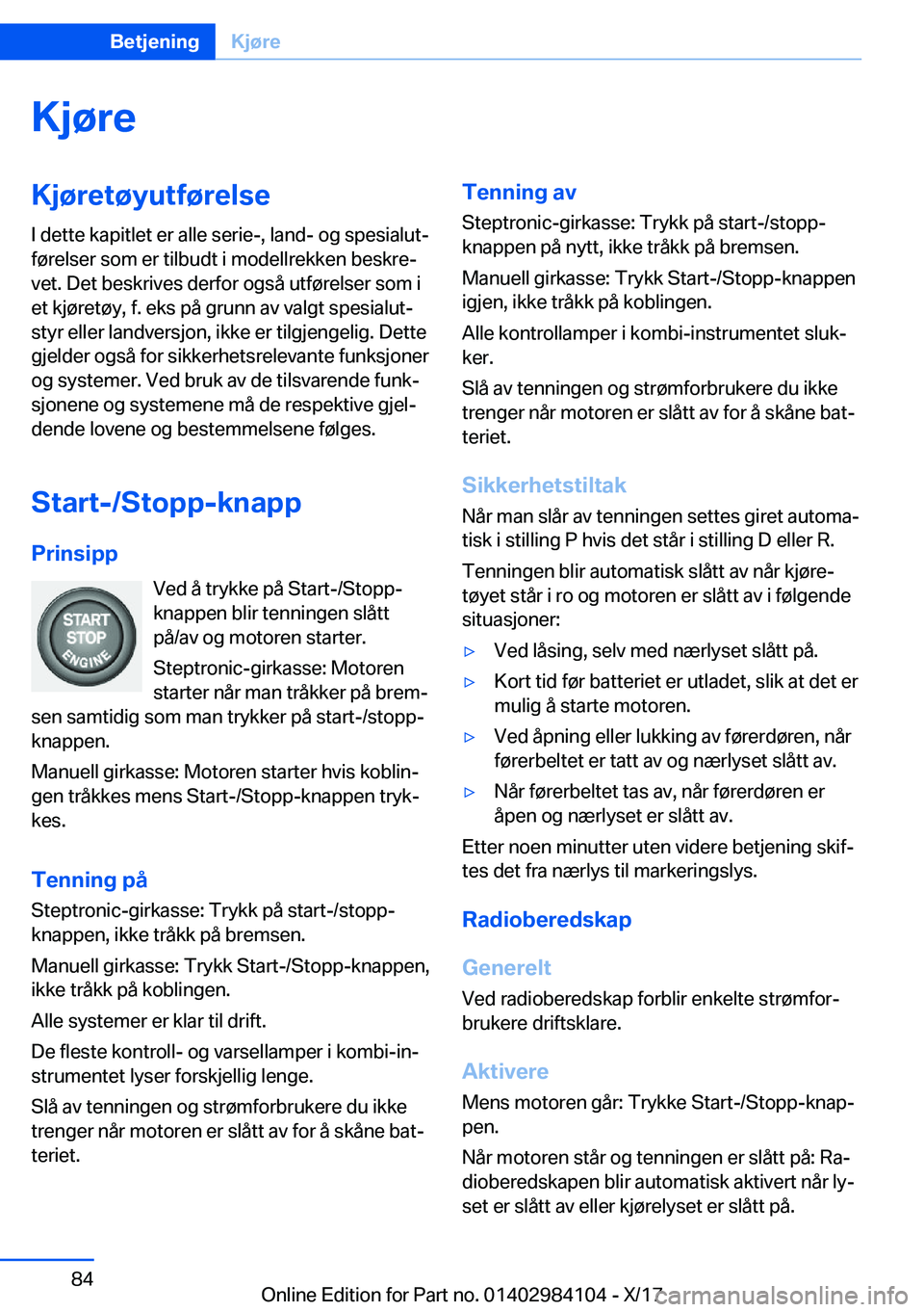 BMW 3 SERIES 2018  InstruksjonsbØker (in Norwegian) �K�j�