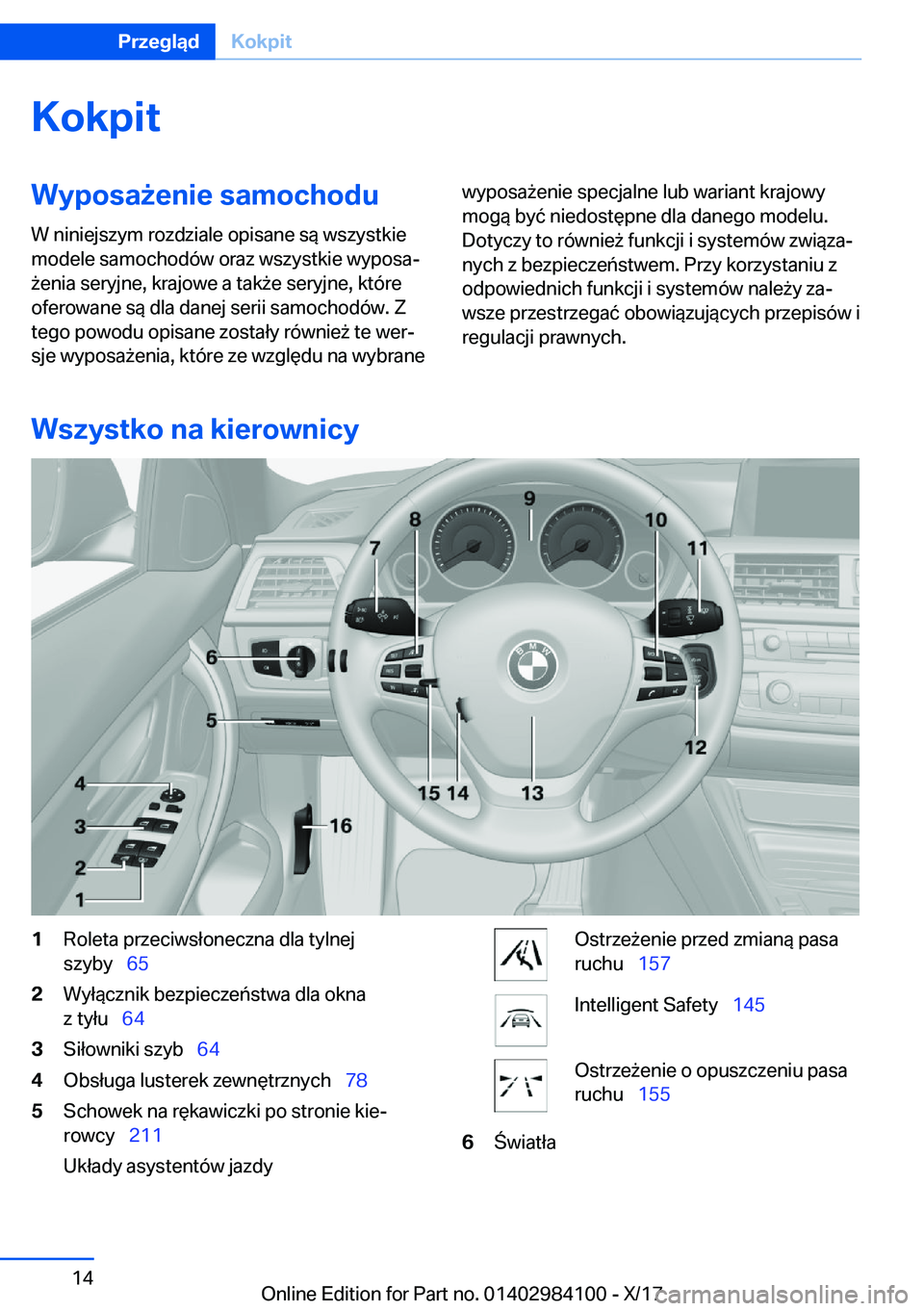 BMW 3 SERIES 2018  Instrukcja obsługi (in Polish) �K�o�k�p�i�t�W�y�p�o�s�a9�e�n�i�e��s�a�m�o�c�h�o�d�u�W� �n�i�n�i�e�j�s�z�y�m� �r�o�z�d�z�i�a�l�e� �o�p�i�s�a�n�e� �s�