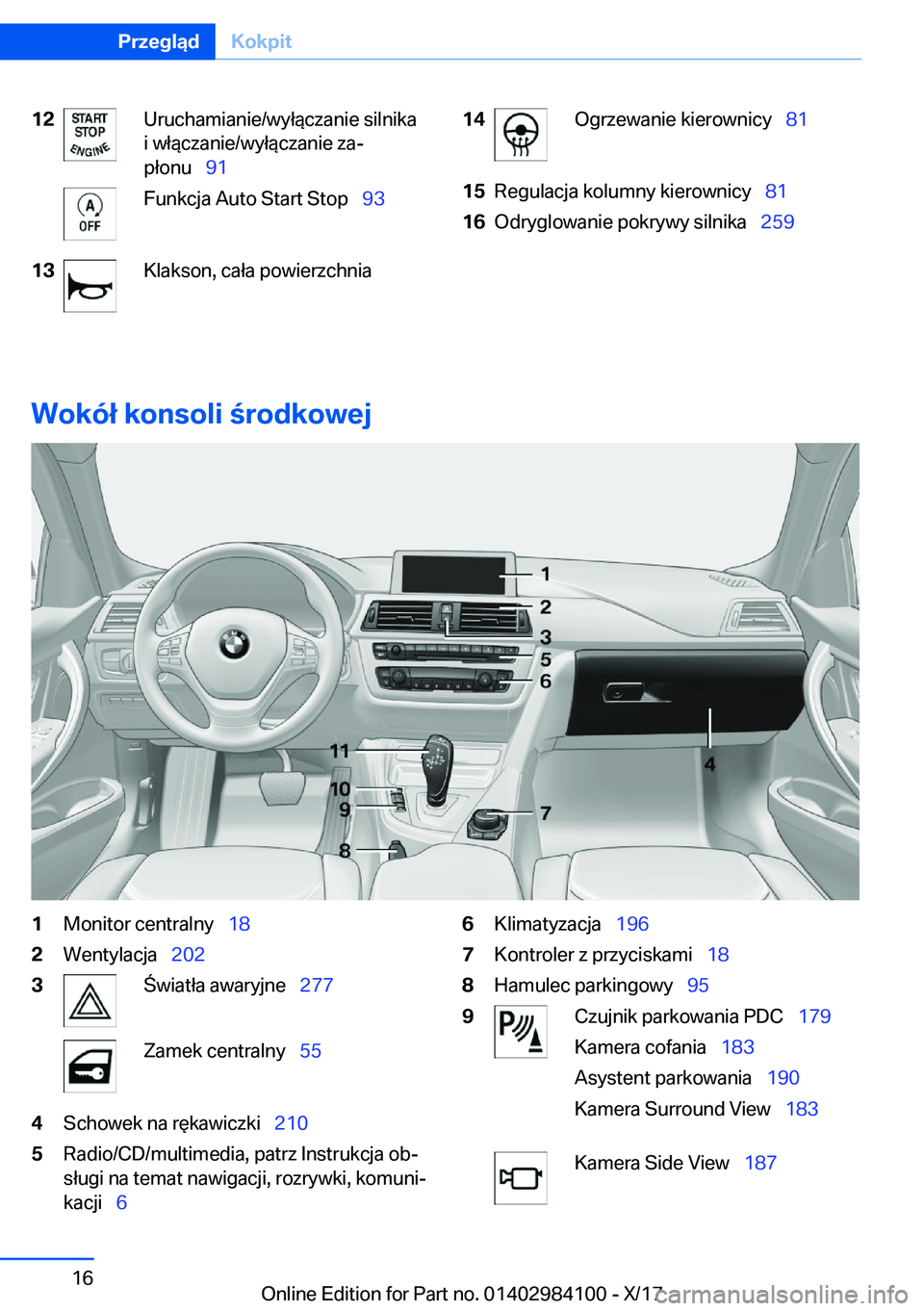 BMW 3 SERIES 2018  Instrukcja obsługi (in Polish) �1�2�U�r�u�c�h�a�m�i�a�n�i�e�/�w�y�ł�