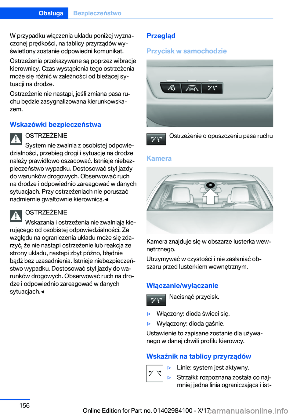 BMW 3 SERIES 2018  Instrukcja obsługi (in Polish) �W� �p�r�z�y�p�a�d�k�u� �w�ł�