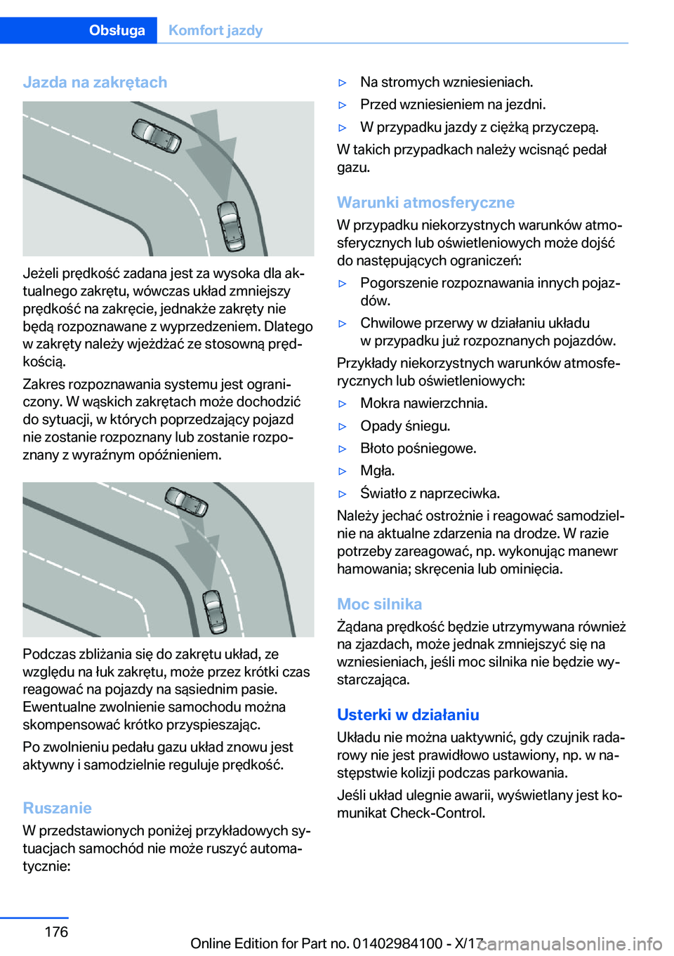 BMW 3 SERIES 2018  Instrukcja obsługi (in Polish) �J�a�z�d�a��n�a��z�a�k�r�