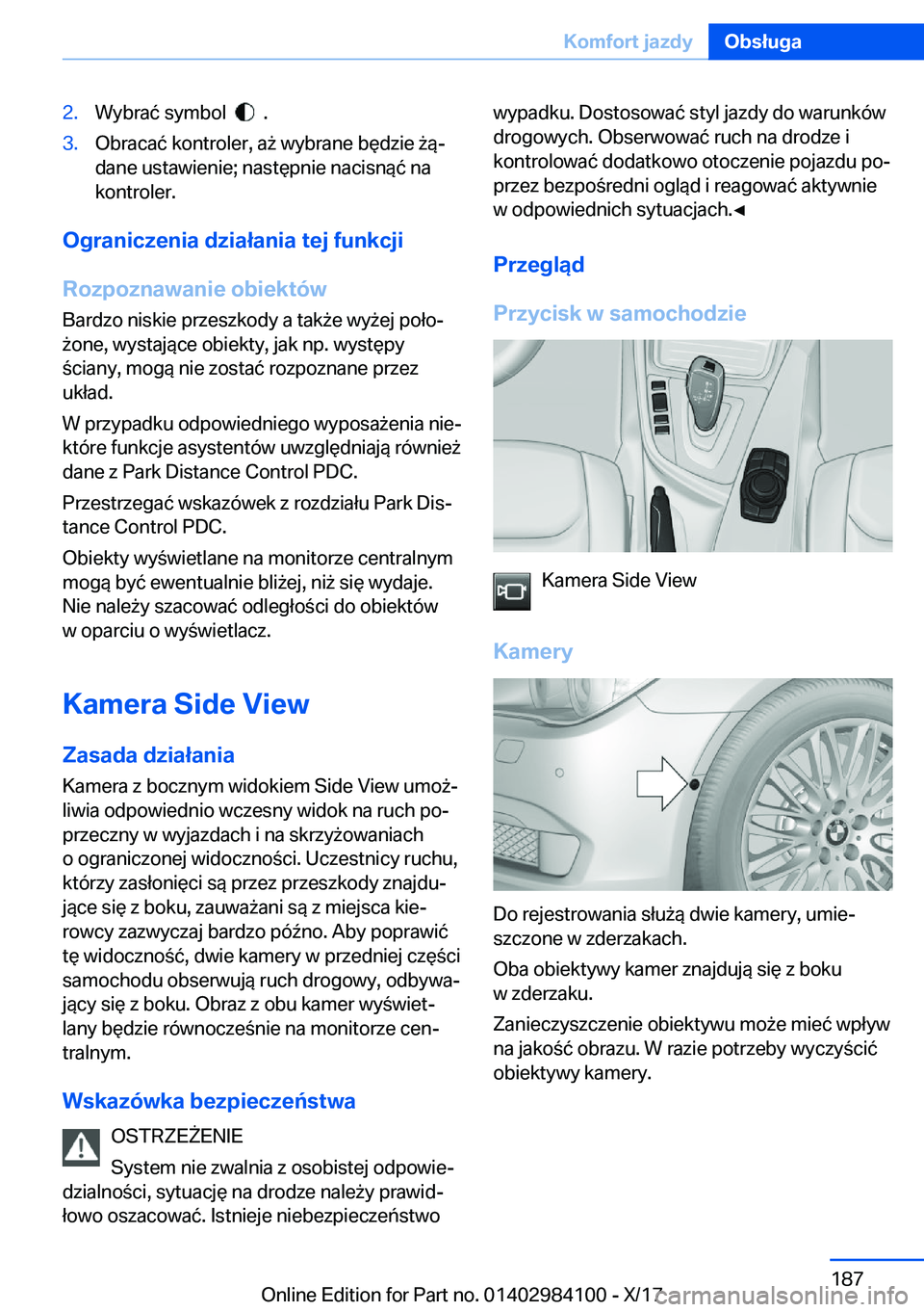 BMW 3 SERIES 2018  Instrukcja obsługi (in Polish) �2�.�W�y�b�r�a�