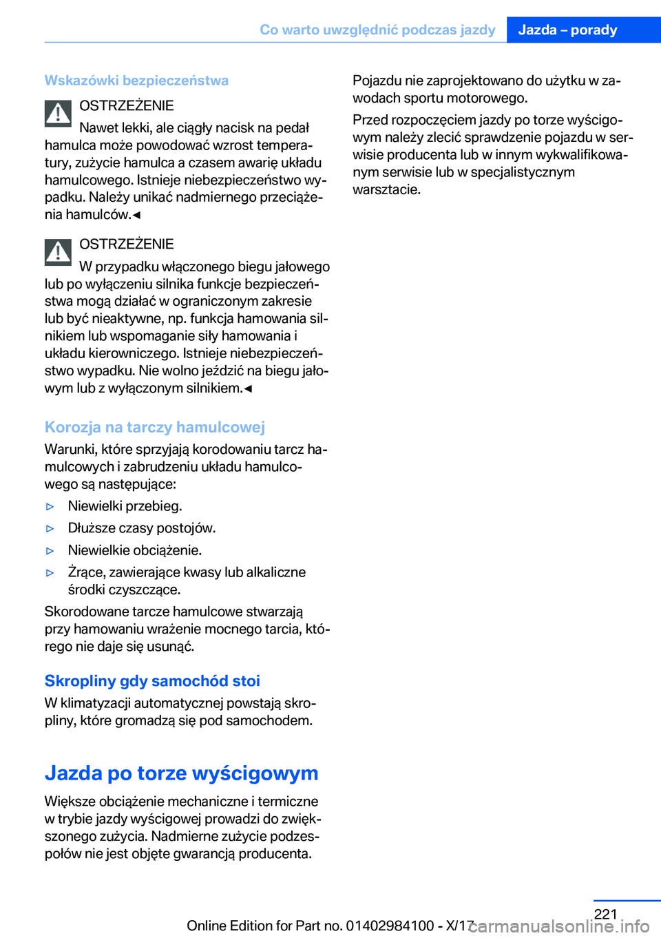BMW 3 SERIES 2018  Instrukcja obsługi (in Polish) �W�s�k�a�z�