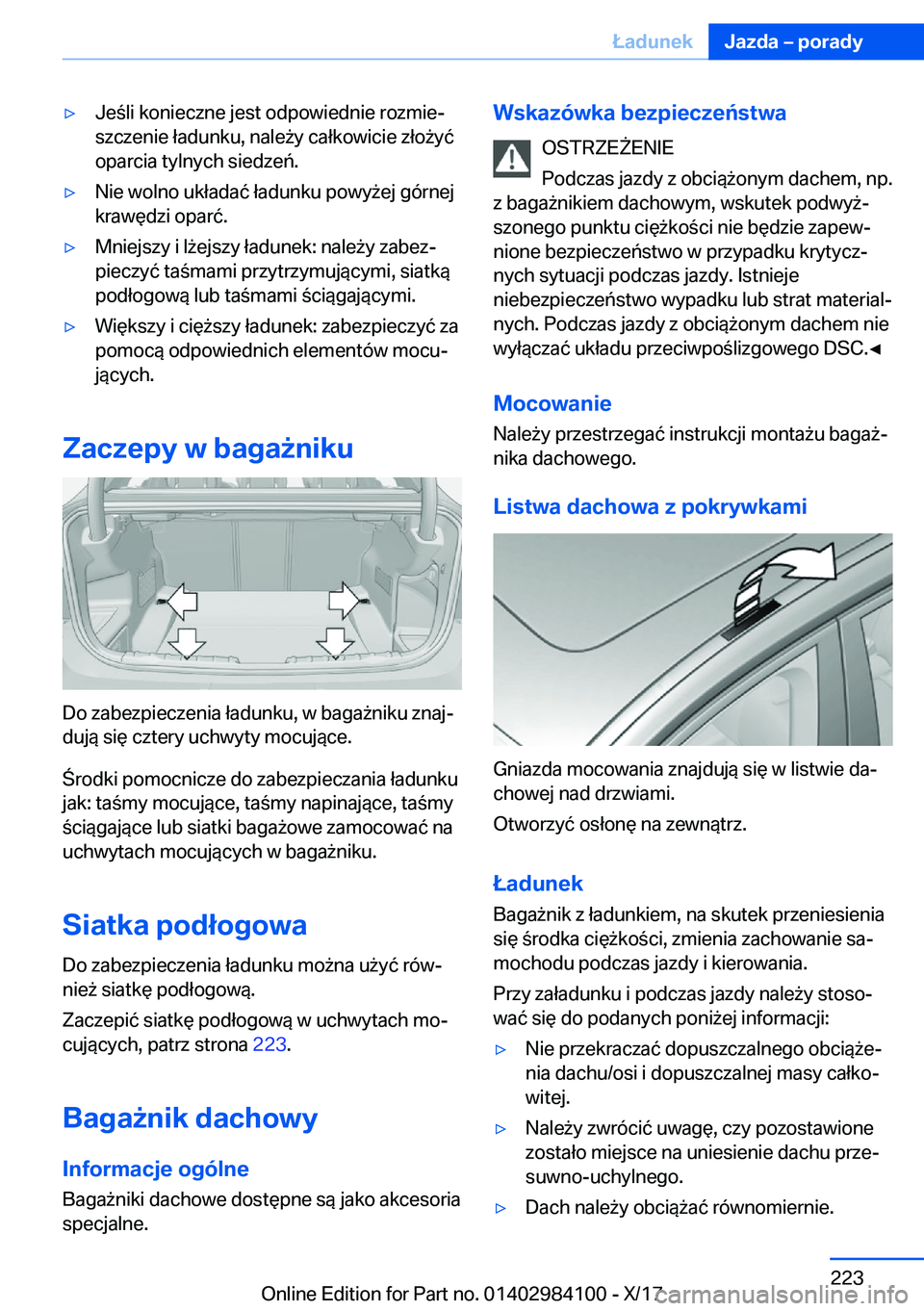 BMW 3 SERIES 2018  Instrukcja obsługi (in Polish) 'y�J�e �l�i� �k�o�n�i�e�c�z�n�e� �j�e�s�t� �o�d�p�o�w�i�e�d�n�i�e� �r�o�z�m�i�ej
�s�z�c�z�e�n�i�e� �ł�a�d�u�n�k�u�,� �n�a�l�e 9�y� �c�a�ł�k�o�w�i�c�i�e� �z�ł�o 9�y�