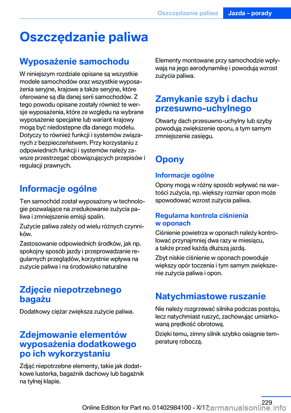 BMW 3 SERIES 2018  Instrukcja obsługi (in Polish) �O�s�z�c�z�