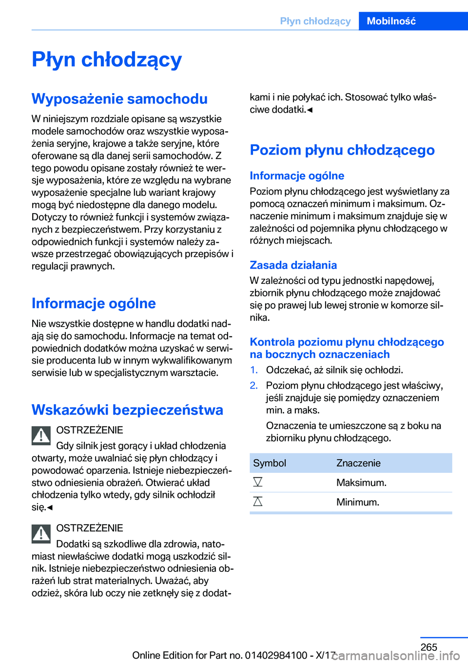 BMW 3 SERIES 2018  Instrukcja obsługi (in Polish) �P�ł�y�n��c�h�ł�o�d�z�