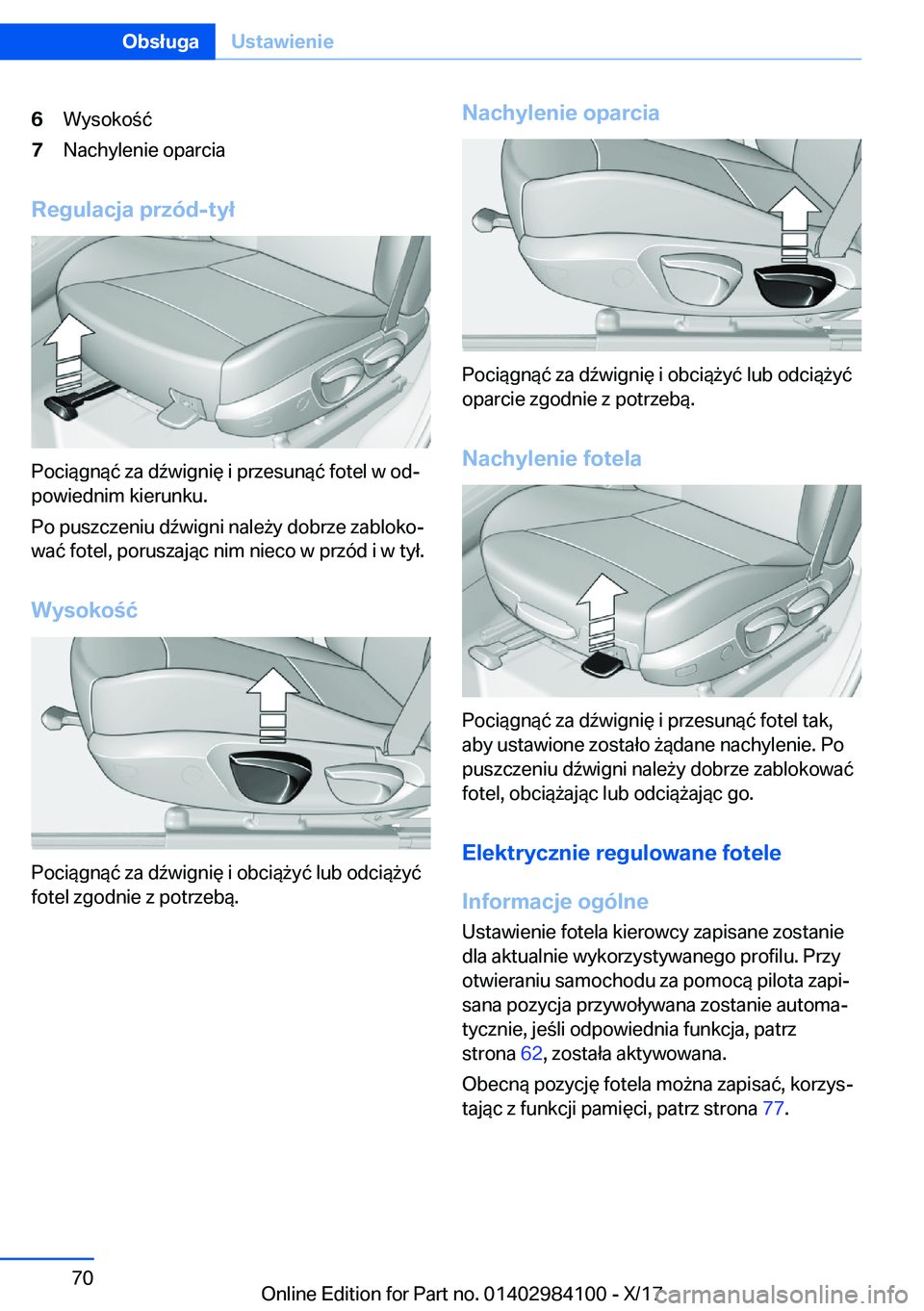 BMW 3 SERIES 2018  Instrukcja obsługi (in Polish) �6�W�y�s�o�k�o �