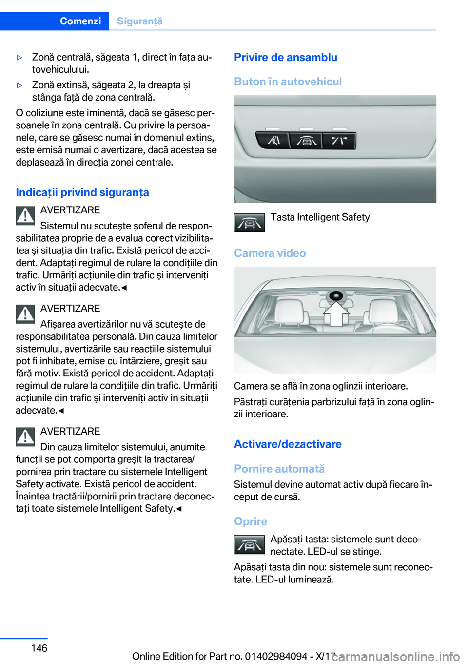 BMW 3 SERIES 2018  Ghiduri De Utilizare (in Romanian) 'y�Z�o�n�