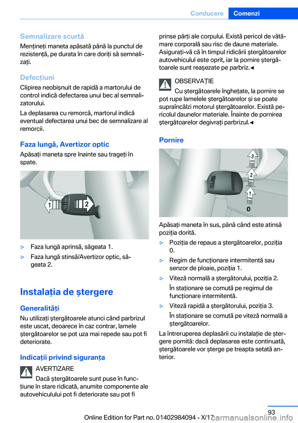 BMW 3 SERIES 2018  Ghiduri De Utilizare (in Romanian) �S�e�m�n�a�l�i�z�a�r�e��s�c�u�r�t�