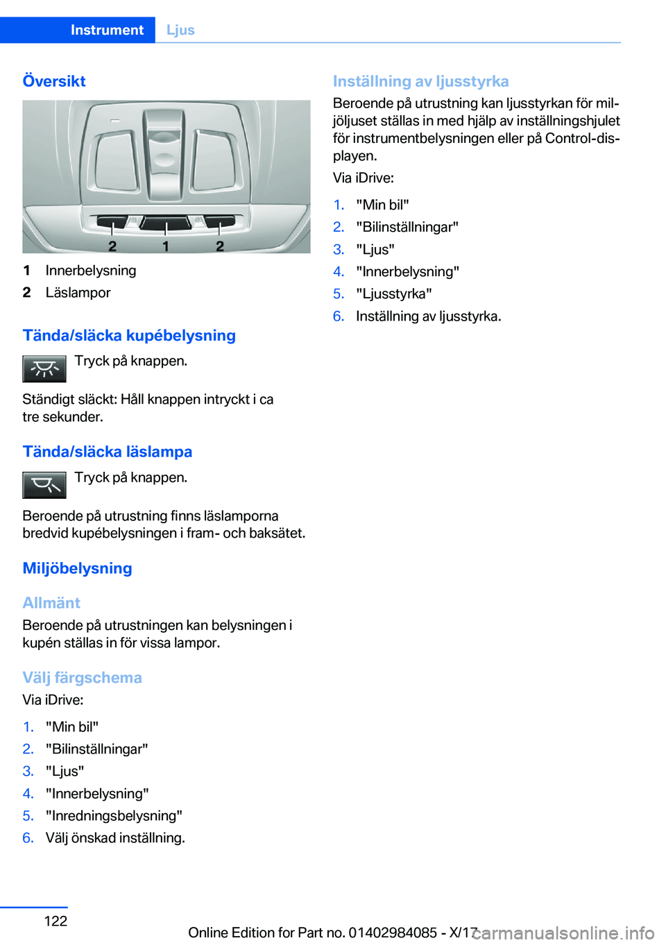 BMW 3 SERIES 2018  InstruktionsbÖcker (in Swedish) �