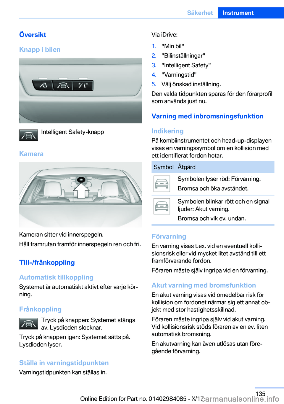BMW 3 SERIES 2018  InstruktionsbÖcker (in Swedish) �