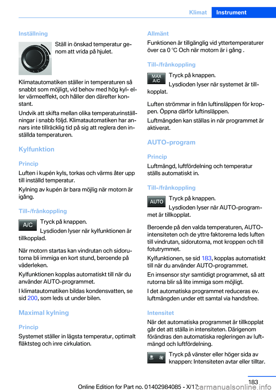BMW 3 SERIES 2018  InstruktionsbÖcker (in Swedish) �I�n�s�t�ä�l�l�n�i�n�g�S�t�ä�l�l� �i�n� �