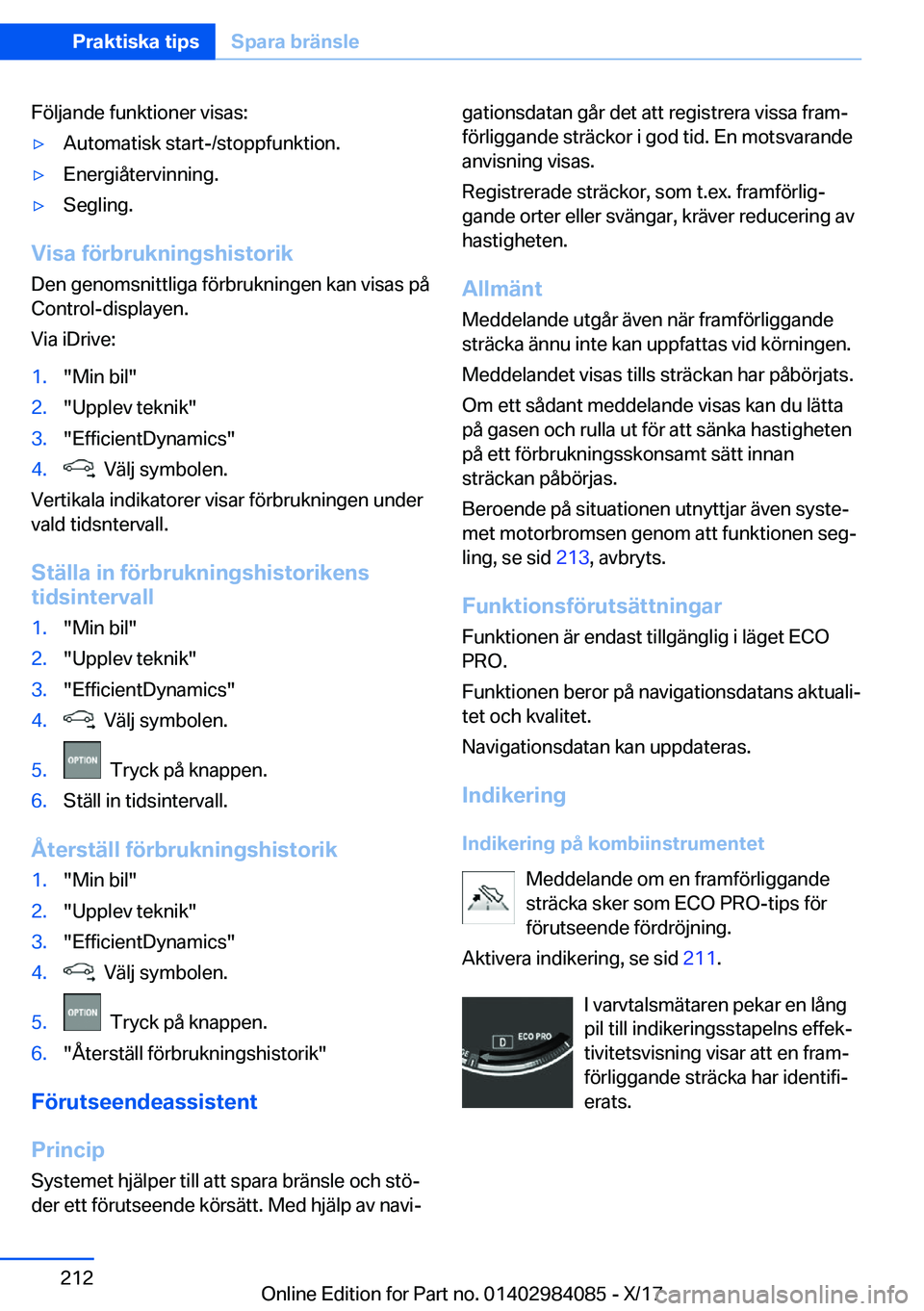 BMW 3 SERIES 2018  InstruktionsbÖcker (in Swedish) �F�