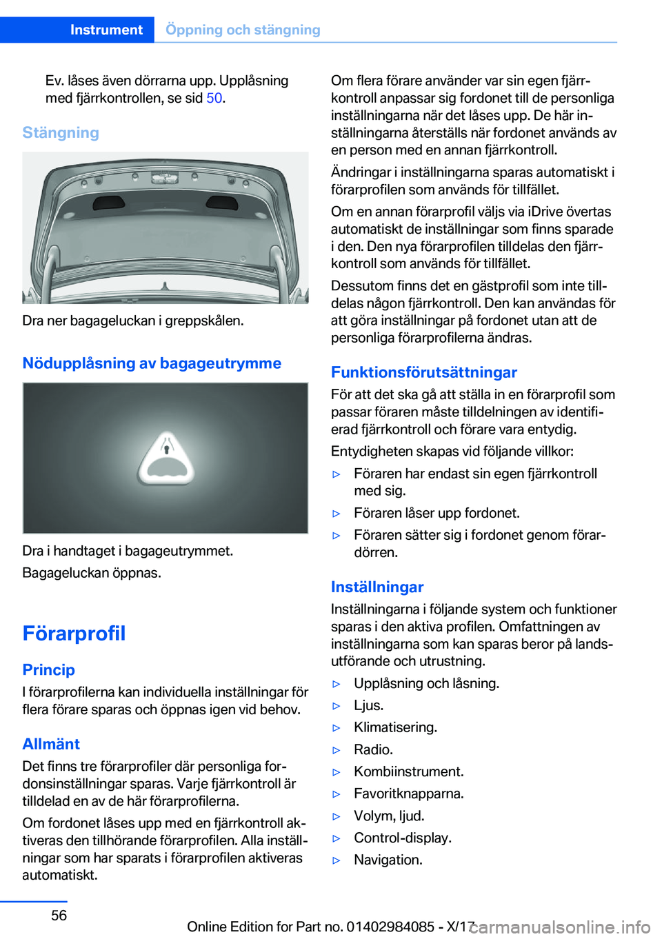 BMW 3 SERIES 2018  InstruktionsbÖcker (in Swedish) �E�v�.� �l�å�s�e�s� �ä�v�e�n� �d�