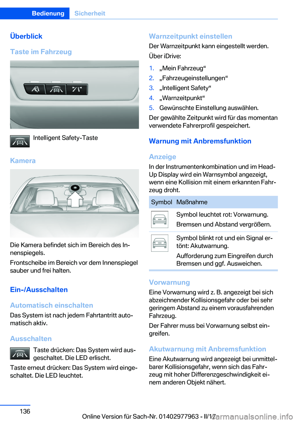 BMW 3 SERIES 2017  Betriebsanleitungen (in German) �