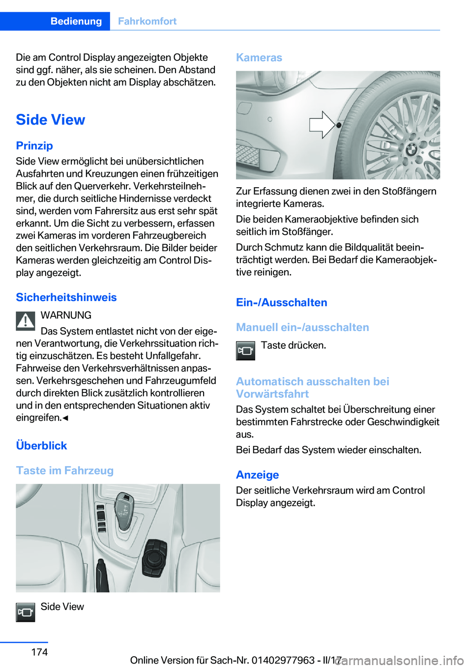 BMW 3 SERIES 2017  Betriebsanleitungen (in German) �D�i�e� �a�m� �C�o�n�t�r�o�l� �D�i�s�p�l�a�y� �a�n�g�e�z�e�i�g�t�e�n� �O�b�j�e�k�t�e
�s�i�n�d� �g�g�f�.� �n�