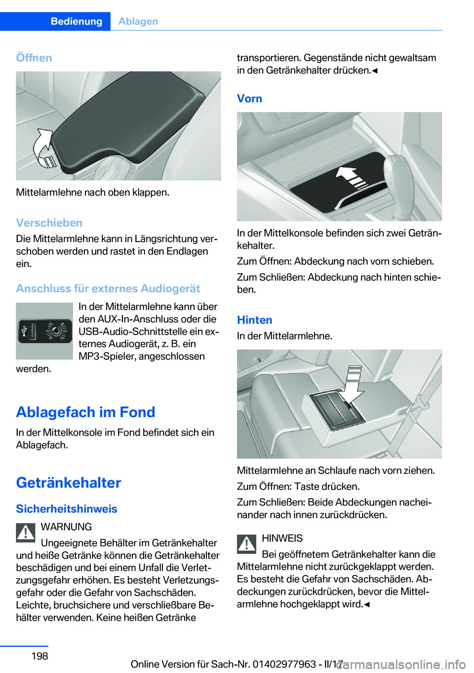 BMW 3 SERIES 2017  Betriebsanleitungen (in German) �