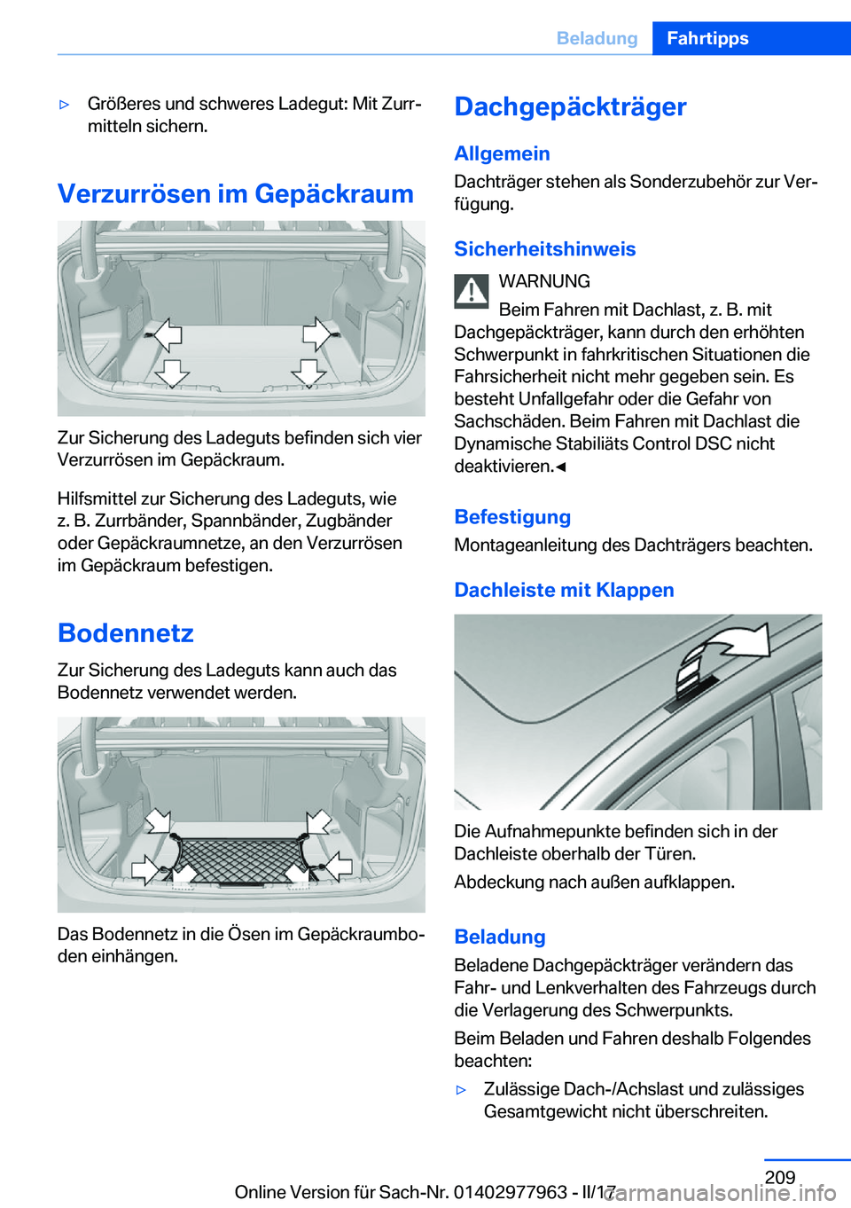 BMW 3 SERIES 2017  Betriebsanleitungen (in German) y�G�r�
