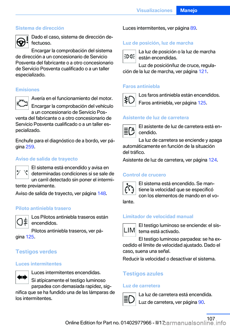 BMW 3 SERIES 2017  Manuales de Empleo (in Spanish) �S�i�s�t�e�m�a��d�e��d�i�r�e�c�c�i�