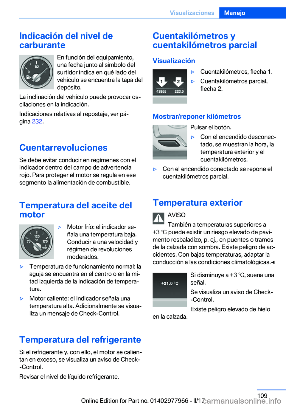 BMW 3 SERIES 2017  Manuales de Empleo (in Spanish) �I�n�d�i�c�a�c�i�