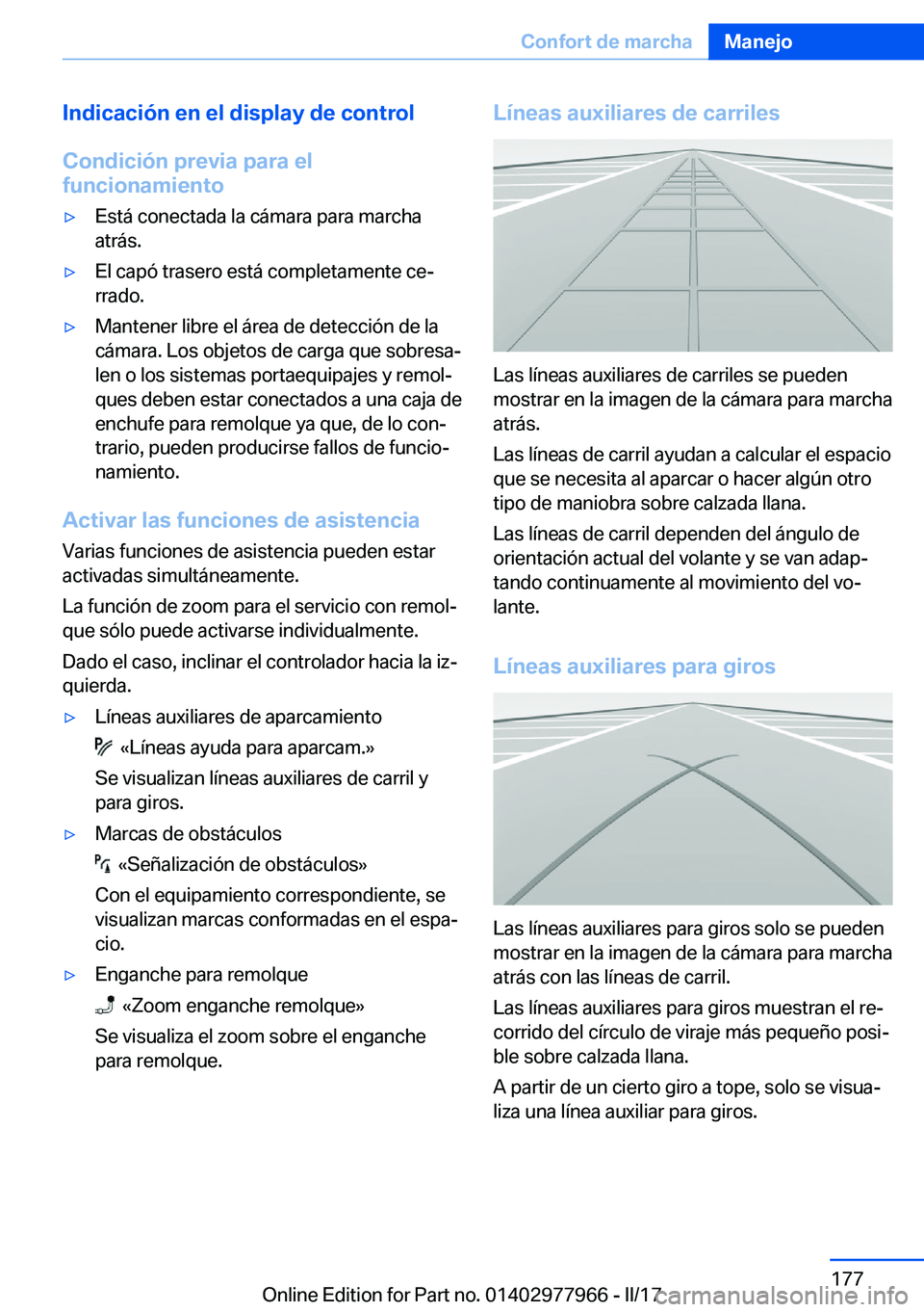 BMW 3 SERIES 2017  Manuales de Empleo (in Spanish) �I�n�d�i�c�a�c�i�