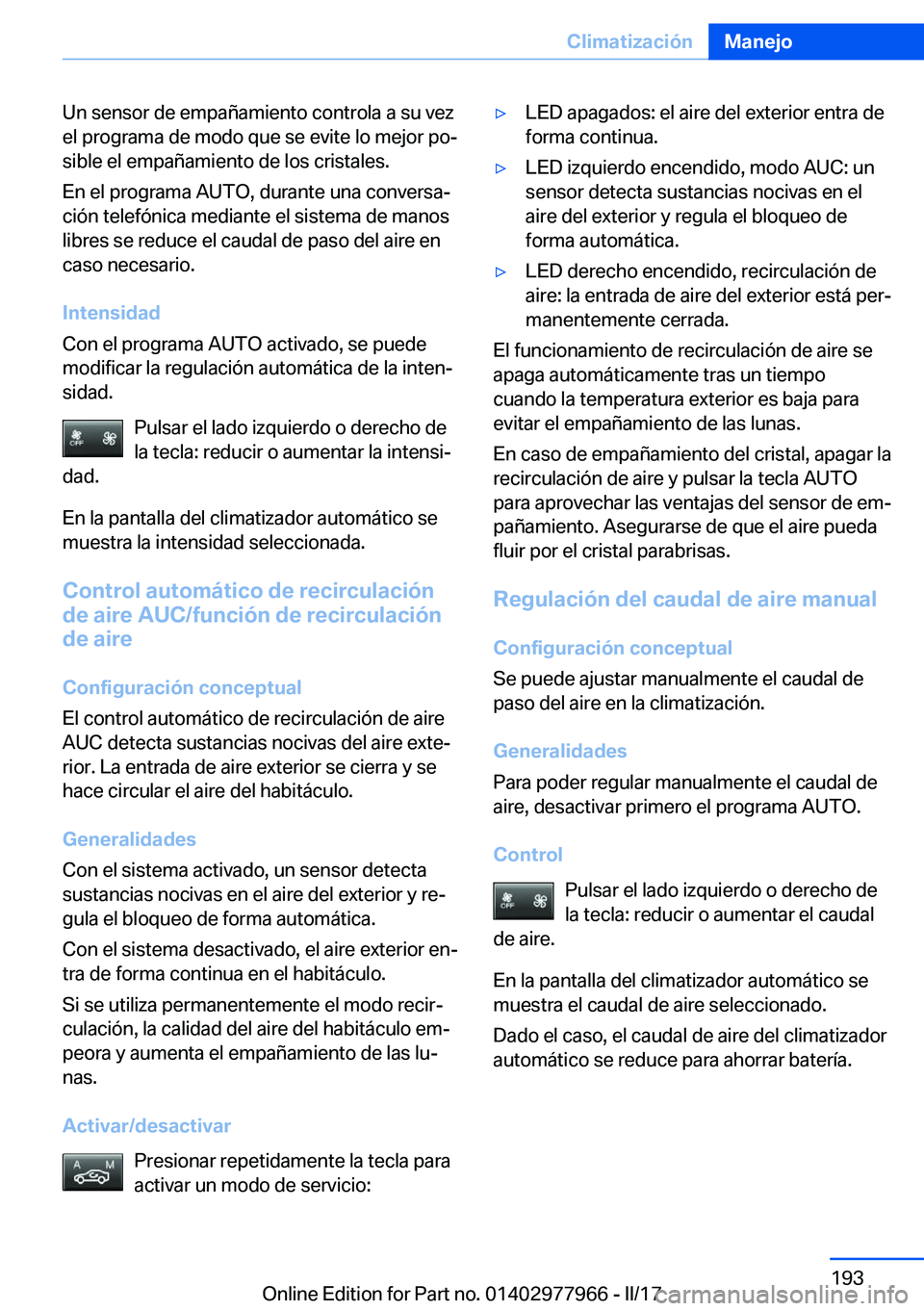 BMW 3 SERIES 2017  Manuales de Empleo (in Spanish) �U�n� �s�e�n�s�o�r� �d�e� �e�m�p�a�