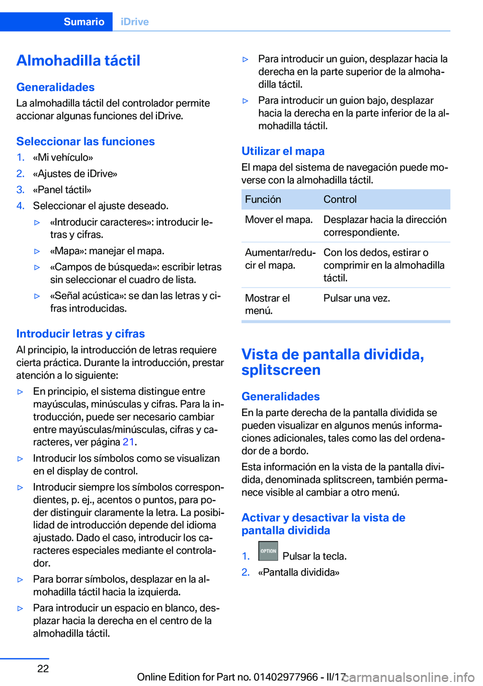 BMW 3 SERIES 2017  Manuales de Empleo (in Spanish) �A�l�m�o�h�a�d�i�l�l�a��t�