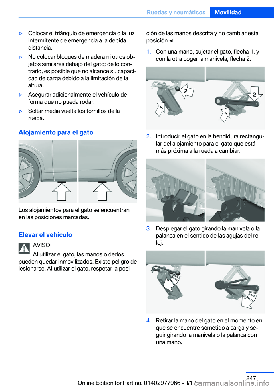 BMW 3 SERIES 2017  Manuales de Empleo (in Spanish) y�C�o�l�o�c�a�r� �e�l� �t�r�i�