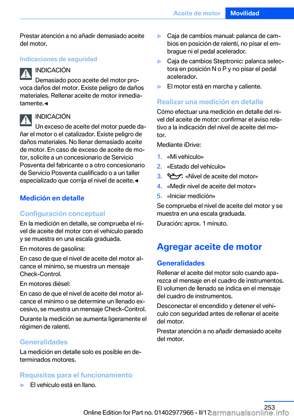 BMW 3 SERIES 2017  Manuales de Empleo (in Spanish) �P�r�e�s�t�a�r� �a�t�e�n�c�i�