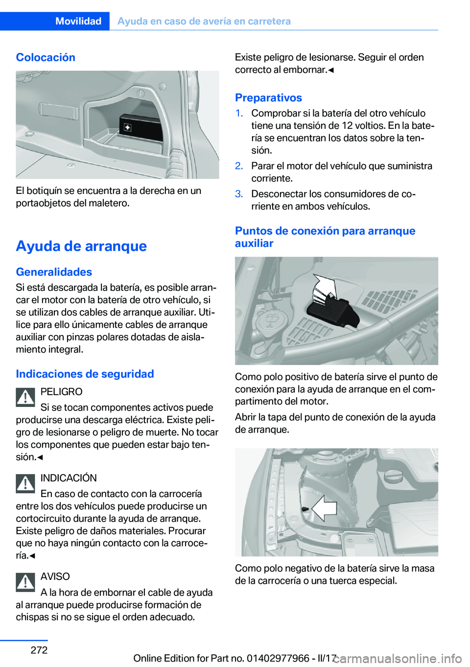 BMW 3 SERIES 2017  Manuales de Empleo (in Spanish) �C�o�l�o�c�a�c�i�