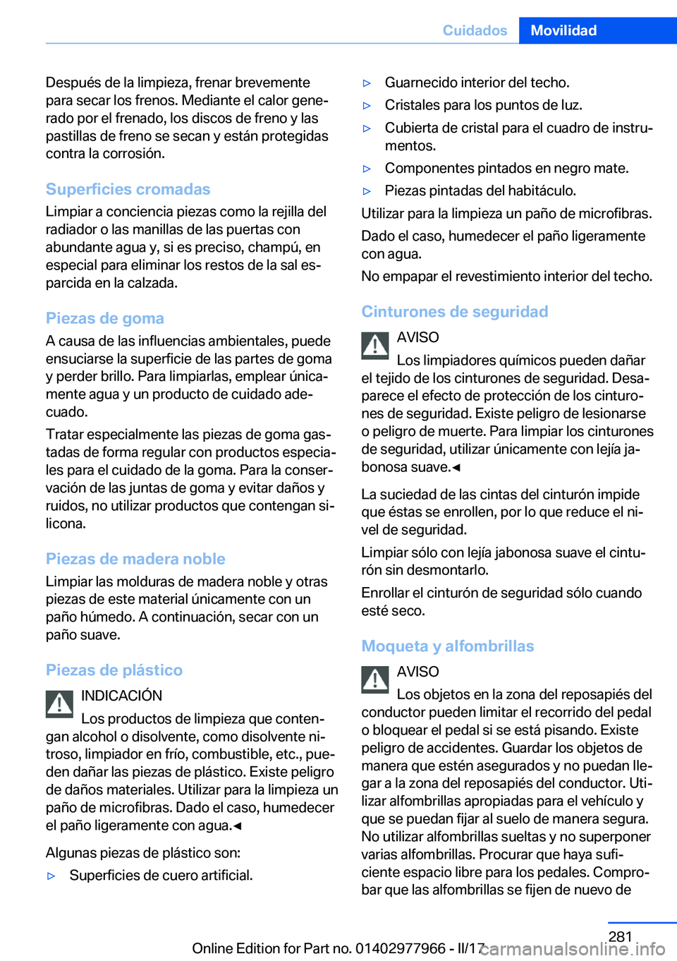 BMW 3 SERIES 2017  Manuales de Empleo (in Spanish) �D�e�s�p�u�
