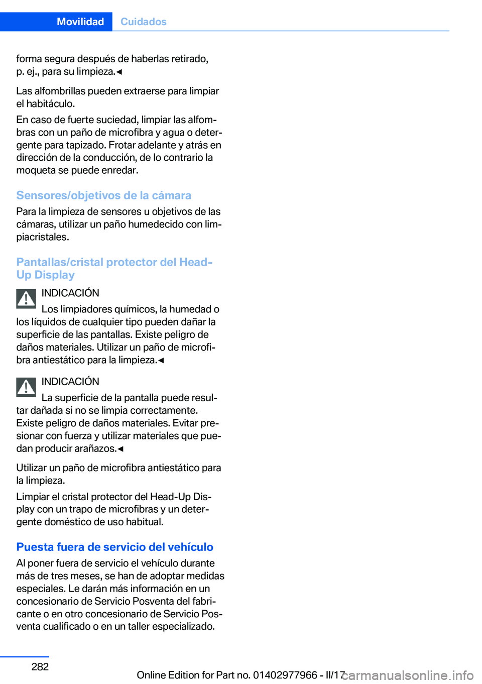 BMW 3 SERIES 2017  Manuales de Empleo (in Spanish) �f�o�r�m�a� �s�e�g�u�r�a� �d�e�s�p�u�
