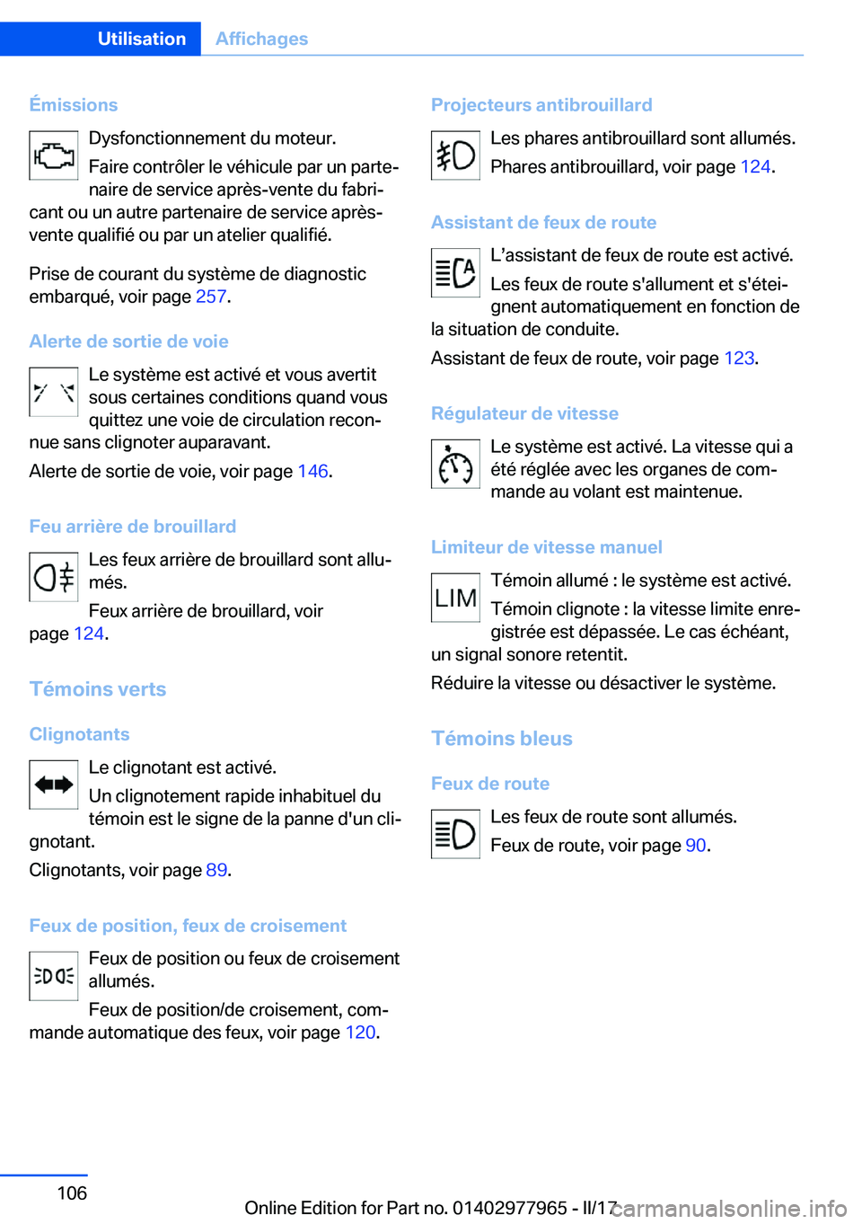 BMW 3 SERIES 2017  Notices Demploi (in French) �
