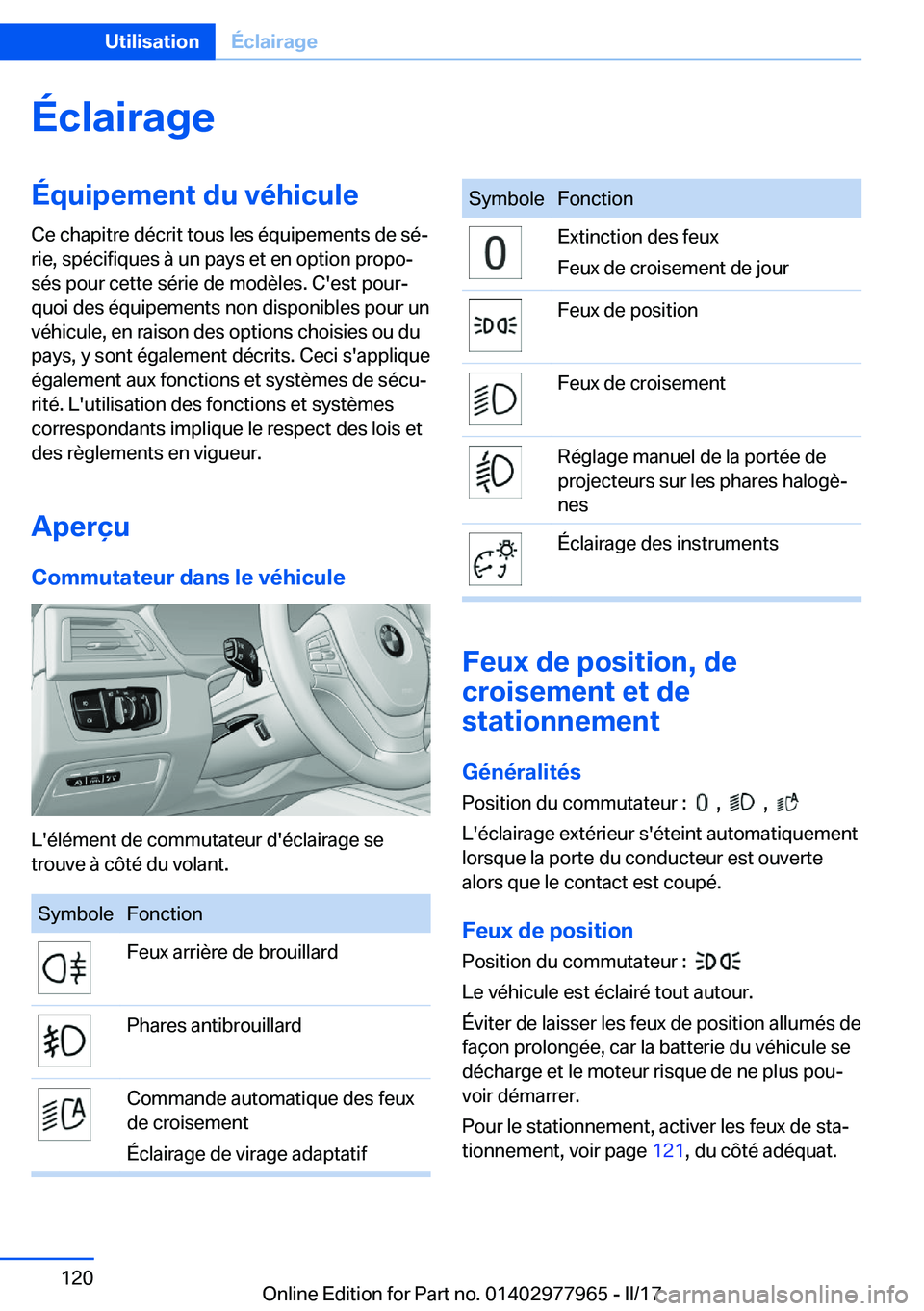 BMW 3 SERIES 2017  Notices Demploi (in French) �