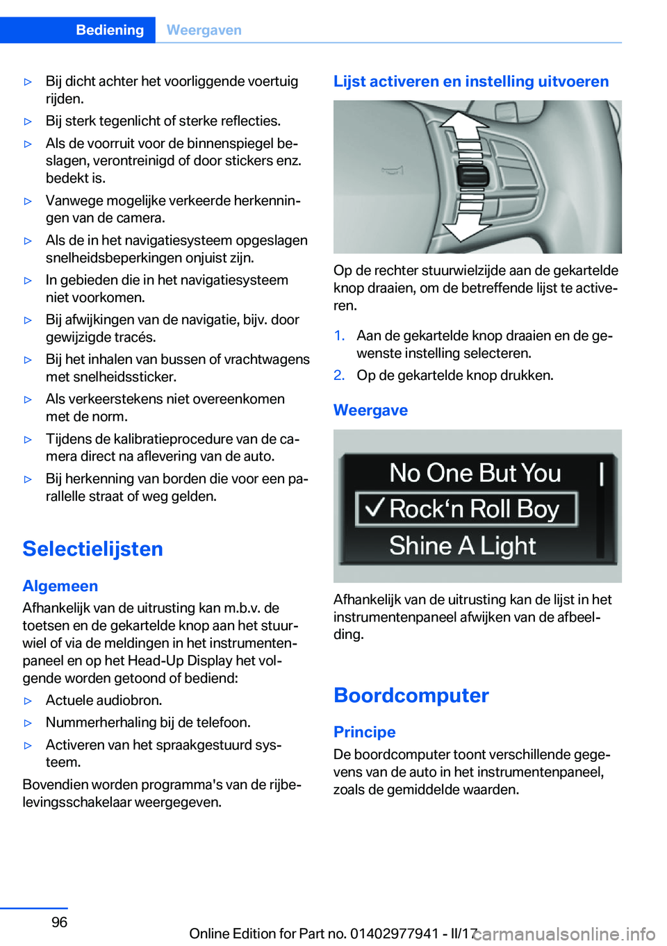 BMW 3 SERIES 2017  Instructieboekjes (in Dutch) 'y�B�i�j� �d�i�c�h�t� �a�c�h�t�e�r� �h�e�t� �v�o�o�r�l�i�g�g�e�n�d�e� �v�o�e�r�t�u�i�g
�r�i�j�d�e�n�.'y�B�i�j� �s�t�e�r�k� �t�e�g�e�n�l�i�c�h�t� �o�f� �s�t�e�r�k�e� �r�e�f�l�e�c�t�i�e�s�.'